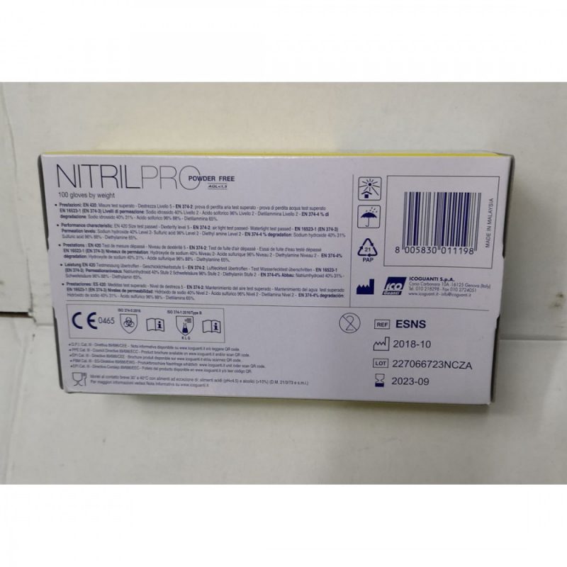 Guanti monouso in nitrile - Accelerator free - Contatto Alimenti